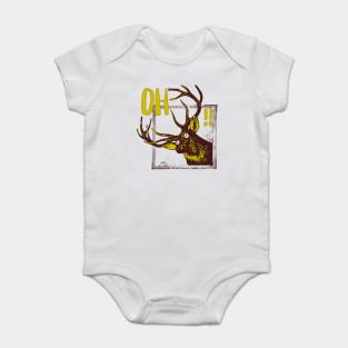 A Funny Animal Pun - Oh Deer Funny!! Baby Bodysuit